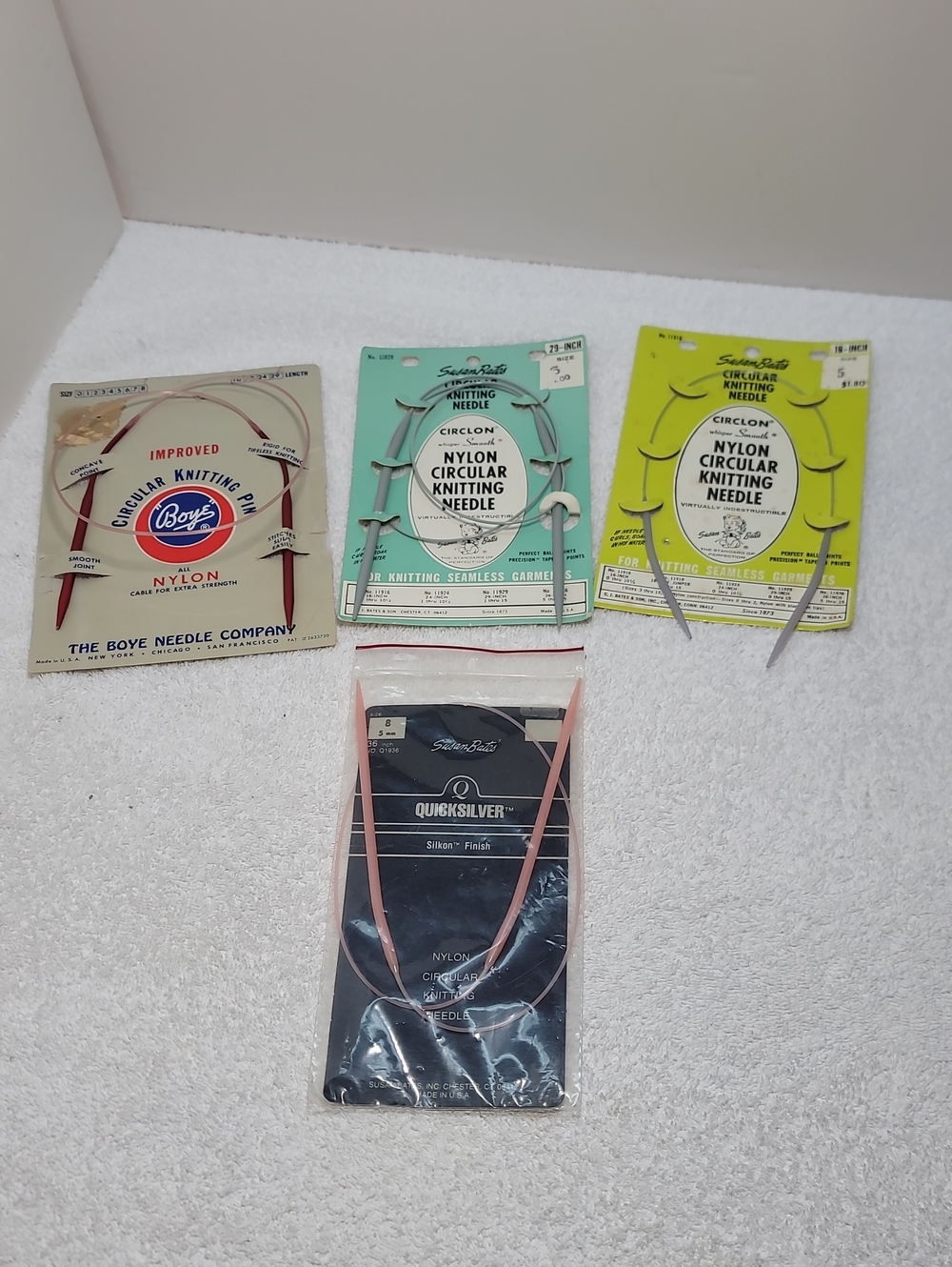 Vintage Circular Knitting Needles - 4 Pairs